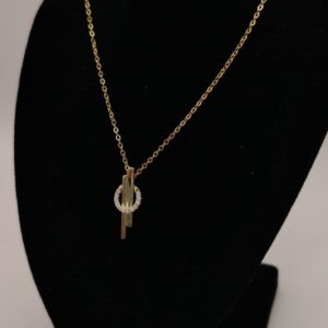 Cadena plata dorada 10